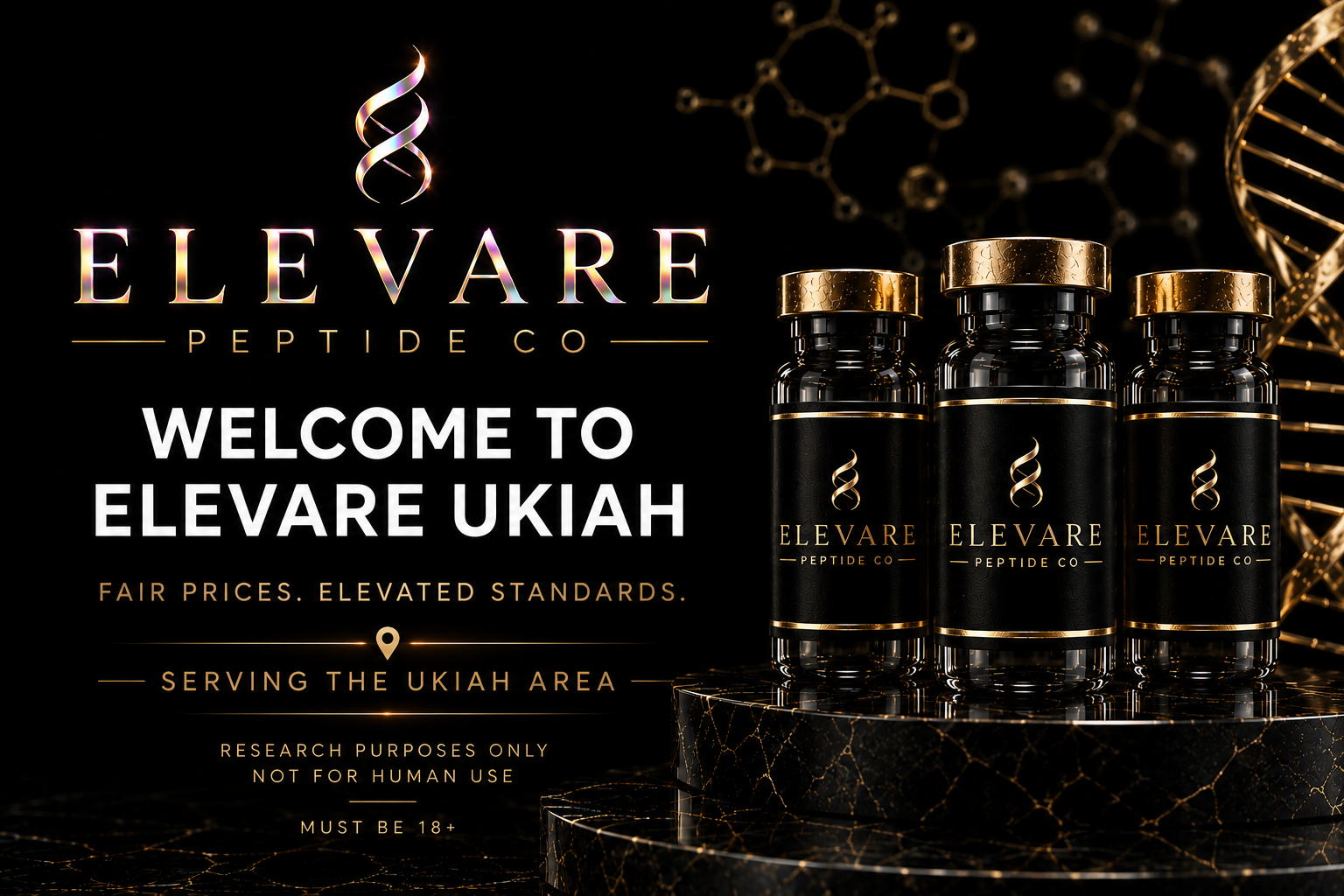 Welcome to Elevare Ukiah — premium quality research peptides